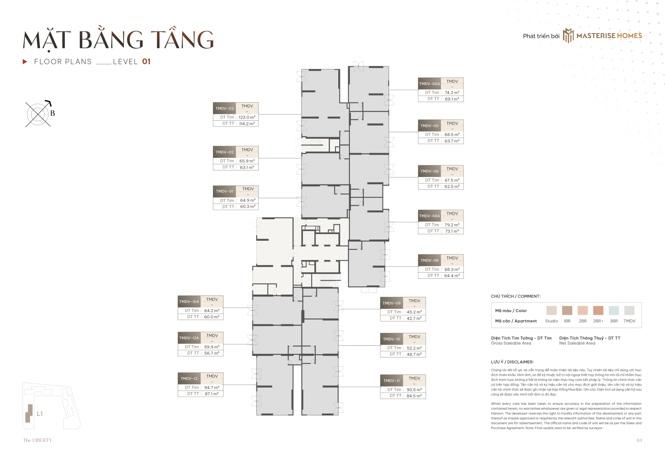 B6L1 - mặt bằng tầng 1